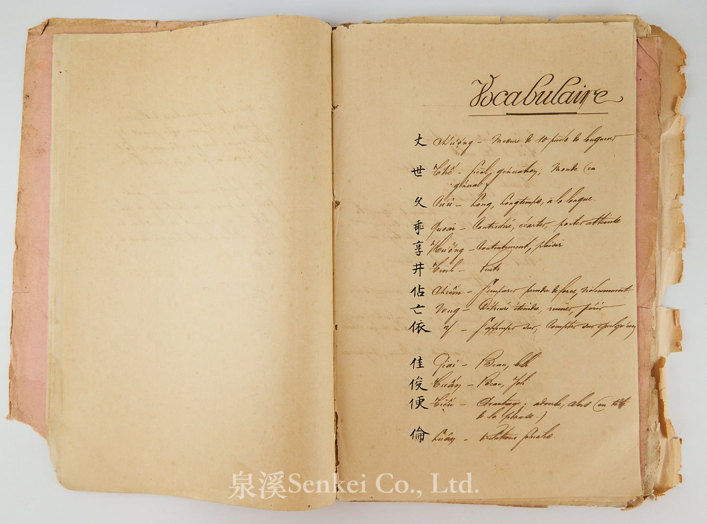 Ca. 1880 Manuscript of Les Instructions Familières du Dr. Tchou Pô-lou by Camille Imbault-Huart | Includes an Additional Chinese-French Vocabulary Manuscript