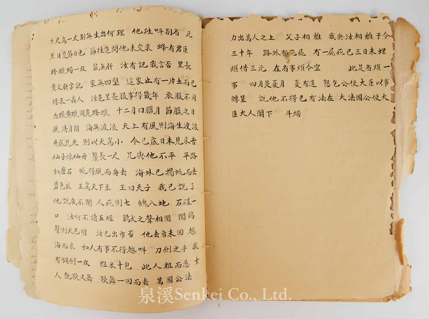Ca. 1880 Manuscript of Les Instructions Familières du Dr. Tchou Pô-lou by Camille Imbault-Huart | Includes an Additional Chinese-French Vocabulary Manuscript