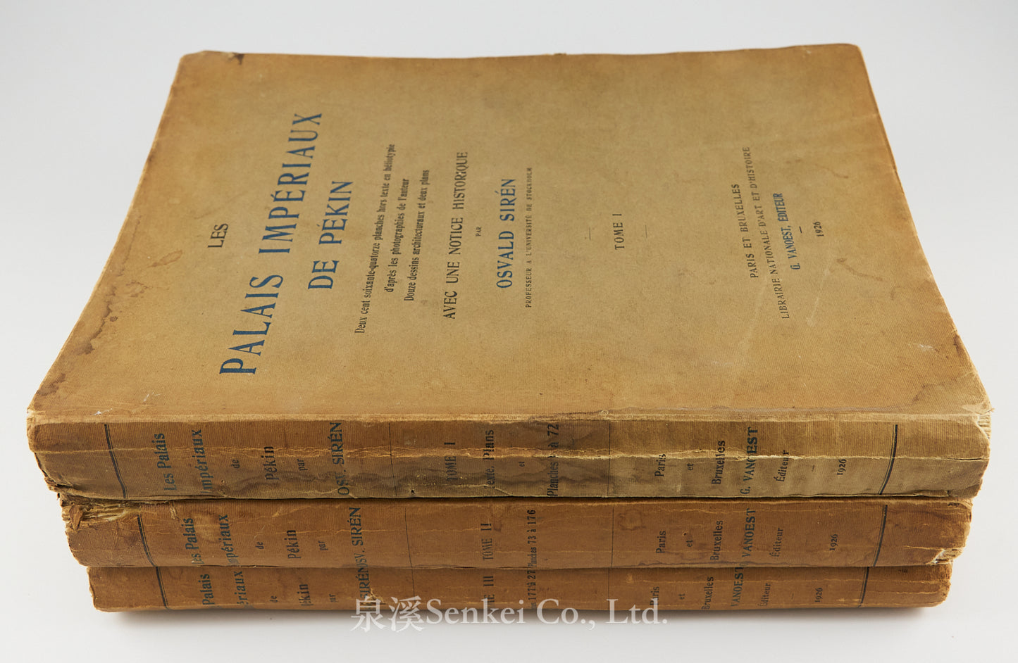 SIREN (Osvald) Les Palais Impériaux de Pékin. 3 volumes.