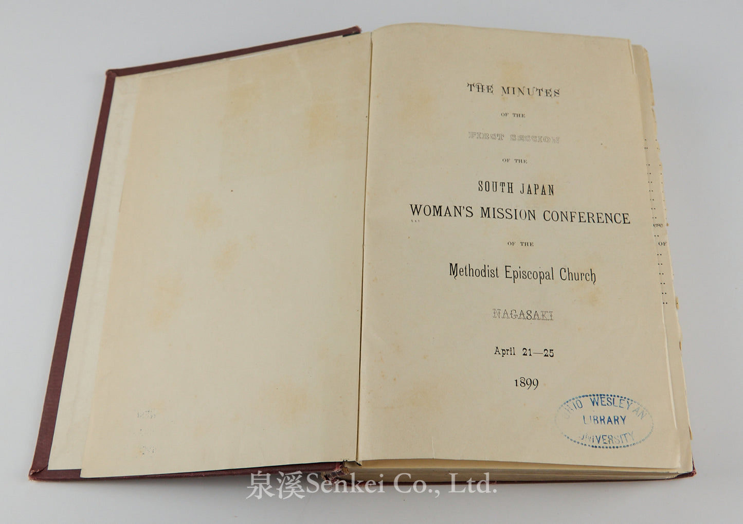 The Minutes of the South Japan Woman's Mission Conference of the Methodist Episcopal Church 1899-1908