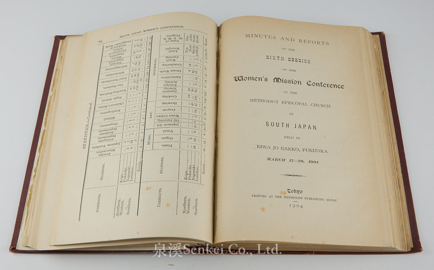 The Minutes of the South Japan Woman's Mission Conference of the Methodist Episcopal Church 1899-1908