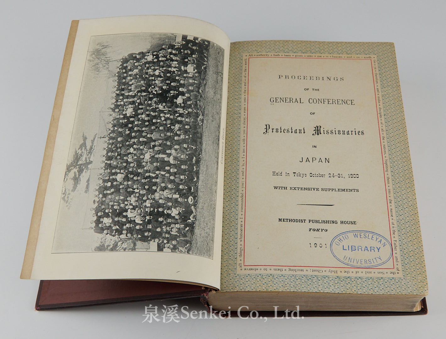 Proceedings of the General Conference of Protestant Missionaries in Japan : held in Tokyo, October 24-31, 1900, with extensive supplements