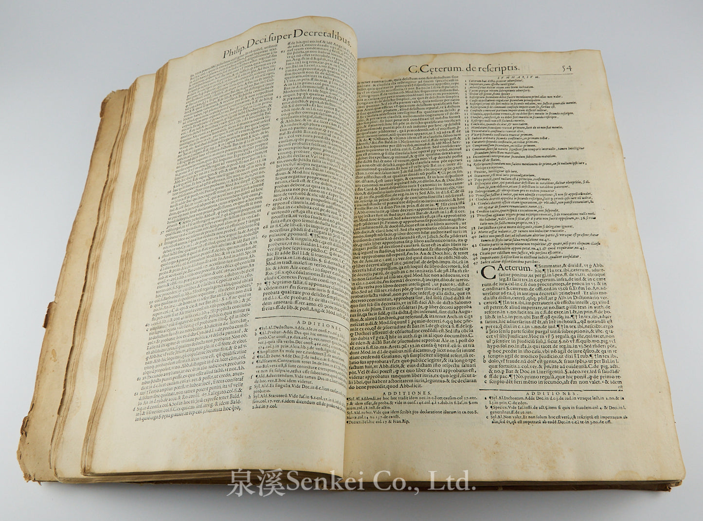 1576 Philippi Decii medioanensis iurisc. celeberrimi In Decretalium volumen perspicua commentaria : atque eiusdem lectura in titulum de privilegijs.