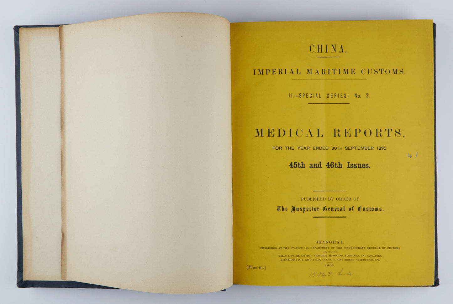 China Imperial Maritime Customs Medical Reports (1893-1904), Issues 45–67, in 3 Volumes