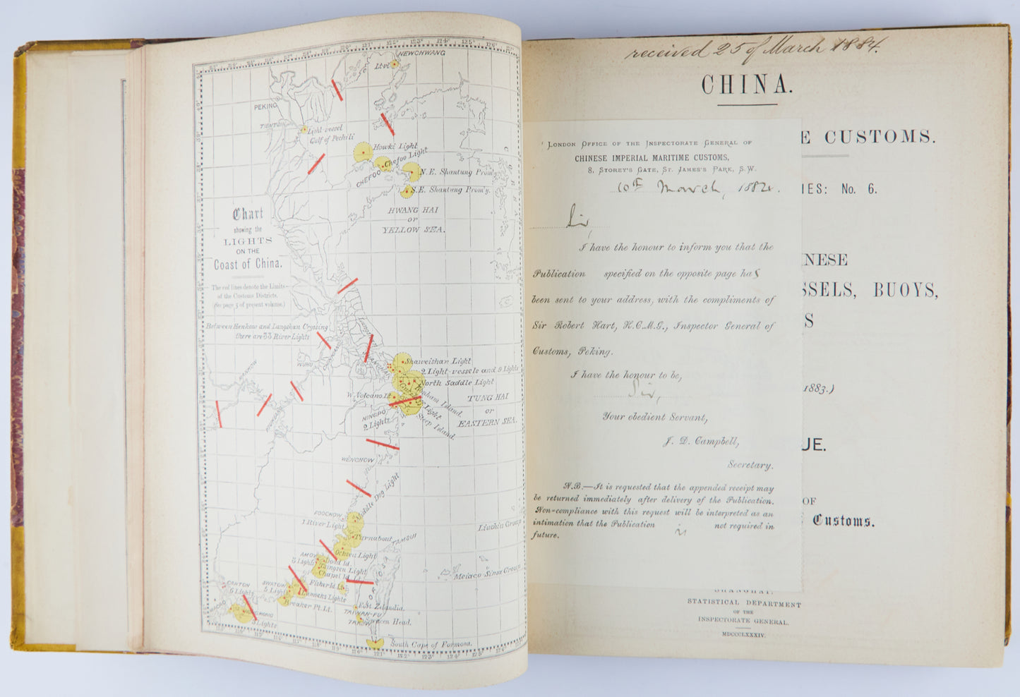 China Imperial Maritime Customs: List of the Chinese Lighthouses, Light-Vessels, Buoys, and Beacons (1883-1892), Issues 11–20