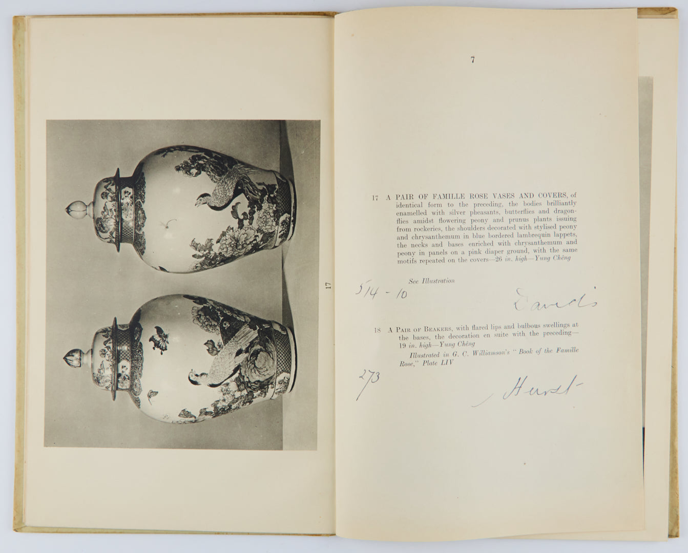 Catalogue of Fine Chinese Enamelled Porcelain : the Property of J. G. Morrison, Esq. of Fonthill House, Tisbury, Wilts ; and Chinese Porcelain, Objects of Art and French Furniture : the Property of Henry James Laird, Esq: Thursday, March 19, 1936