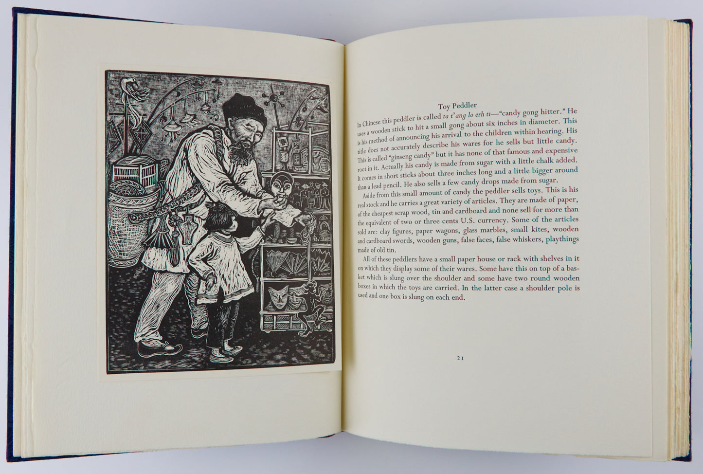 Calls, Sounds, and Merchandise of the Peking Street Peddler With twenty-five wood engravings by Rosemary Covey