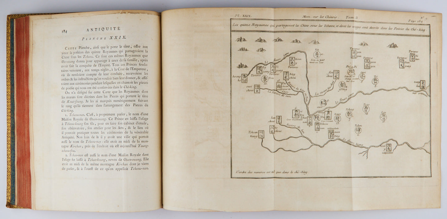 1776-1791 Memoires concernant l'histoire, les sciences, les arts, les moeurs, les usages, &c. des chinois (15 volume set)