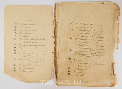 Ca. 1880 Manuscript of Les Instructions Familières du Dr. Tchou Pô-lou by Camille Imbault-Huart | Includes an Additional Chinese-French Vocabulary Manuscript