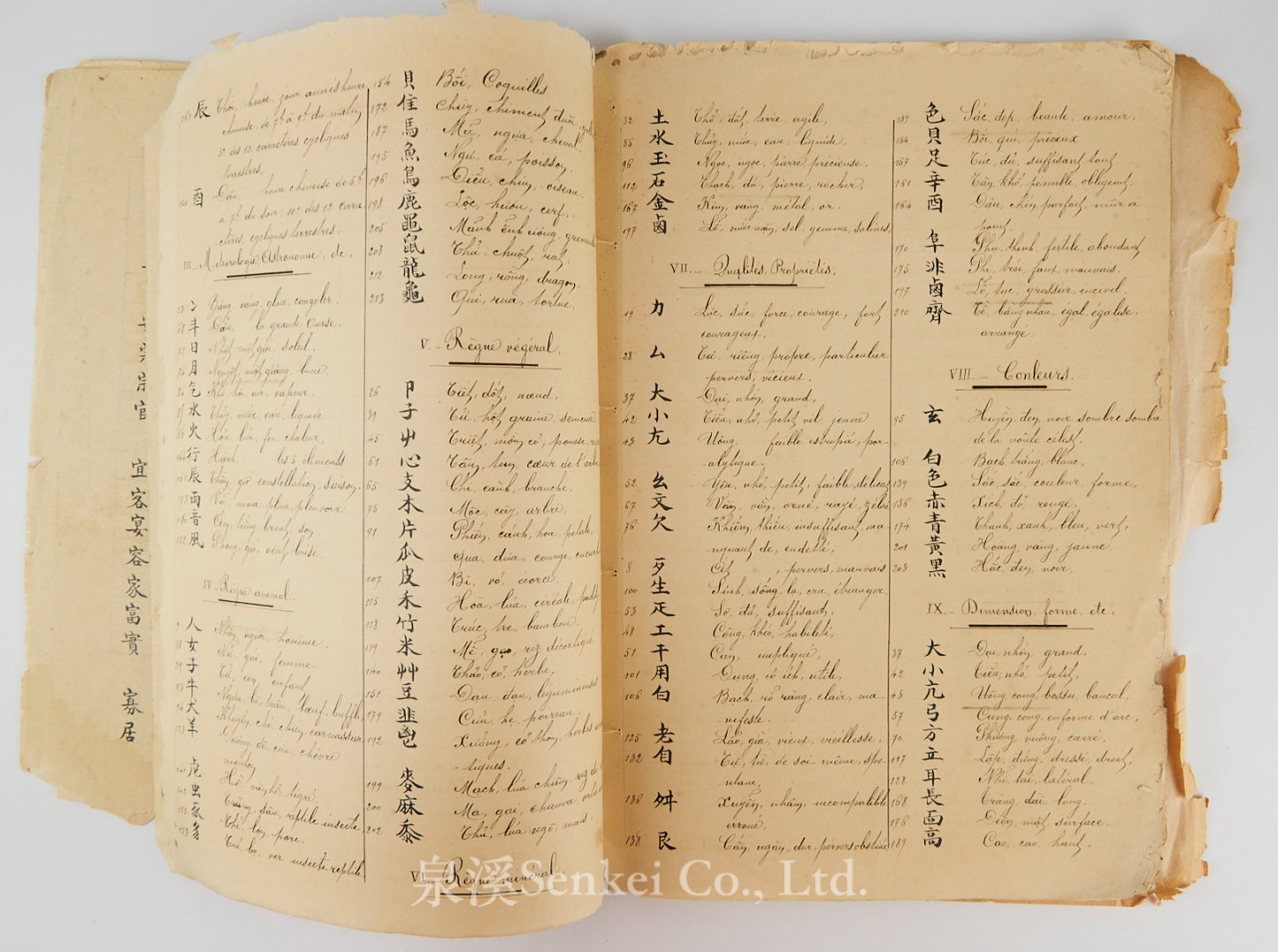 Ca. 1880 Manuscript of Les Instructions Familières du Dr. Tchou Pô-lou by Camille Imbault-Huart | Includes an Additional Chinese-French Vocabulary Manuscript