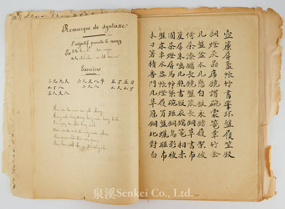 Ca. 1880 Manuscript of Les Instructions Familières du Dr. Tchou Pô-lou by Camille Imbault-Huart | Includes an Additional Chinese-French Vocabulary Manuscript