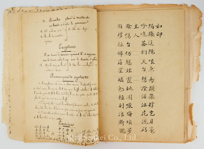 Ca. 1880 Manuscript of Les Instructions Familières du Dr. Tchou Pô-lou by Camille Imbault-Huart | Includes an Additional Chinese-French Vocabulary Manuscript