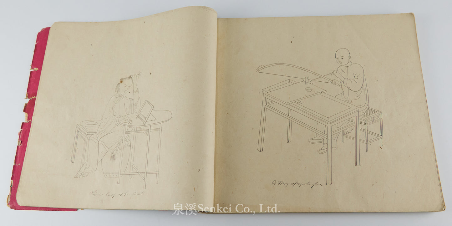 19th Century Canton Export Album – 120 Original Drawings of Street Vendors