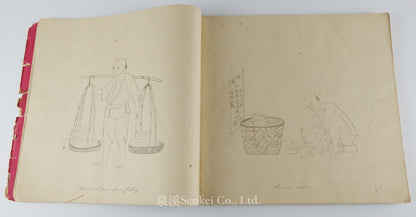 19th Century Canton Export Album – 120 Original Drawings of Street Vendors