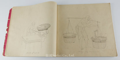 19th Century Canton Export Album – 120 Original Drawings of Street Vendors