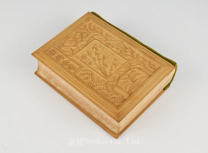 1896 Chinese New Testament in Western Style with Yellow Velvet Spine, Carved Wooden Boards, and Matching Carved Wooden Box | Delegates' Version