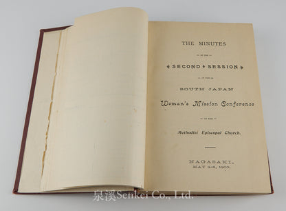 The Minutes of the South Japan Woman's Mission Conference of the Methodist Episcopal Church 1899-1908