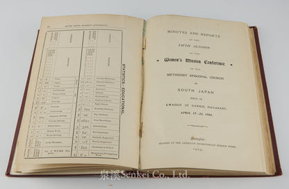 The Minutes of the South Japan Woman's Mission Conference of the Methodist Episcopal Church 1899-1908
