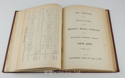 The Minutes of the South Japan Woman's Mission Conference of the Methodist Episcopal Church 1899-1908
