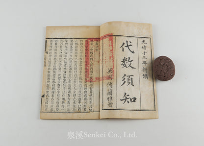 Dai Shu Xu Zhi 代數須知 [Essentials of Algebra] Shanghai, 1887