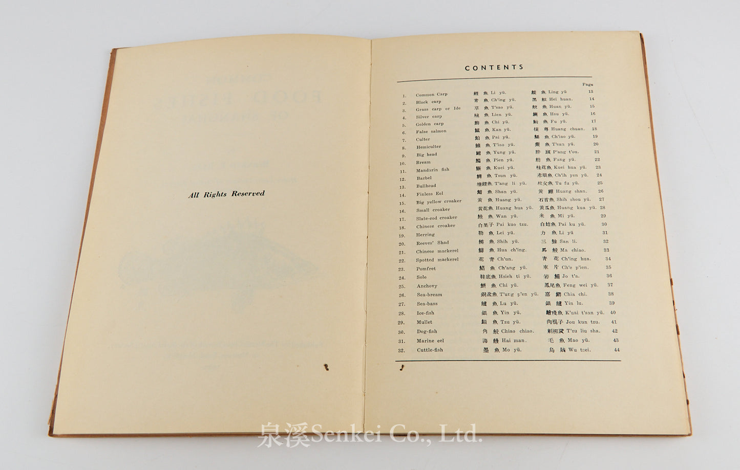 Common Food Fishes of Shanghai, 1939