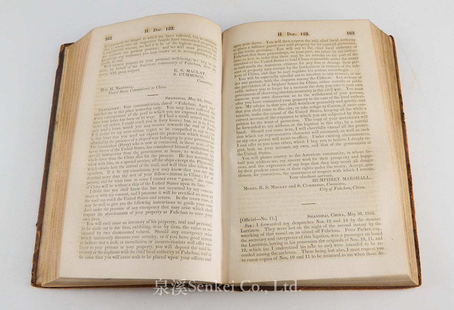 Executive Documents of the House of Representatives, 33rd Congress [China Section: H-Doc. 123].1854