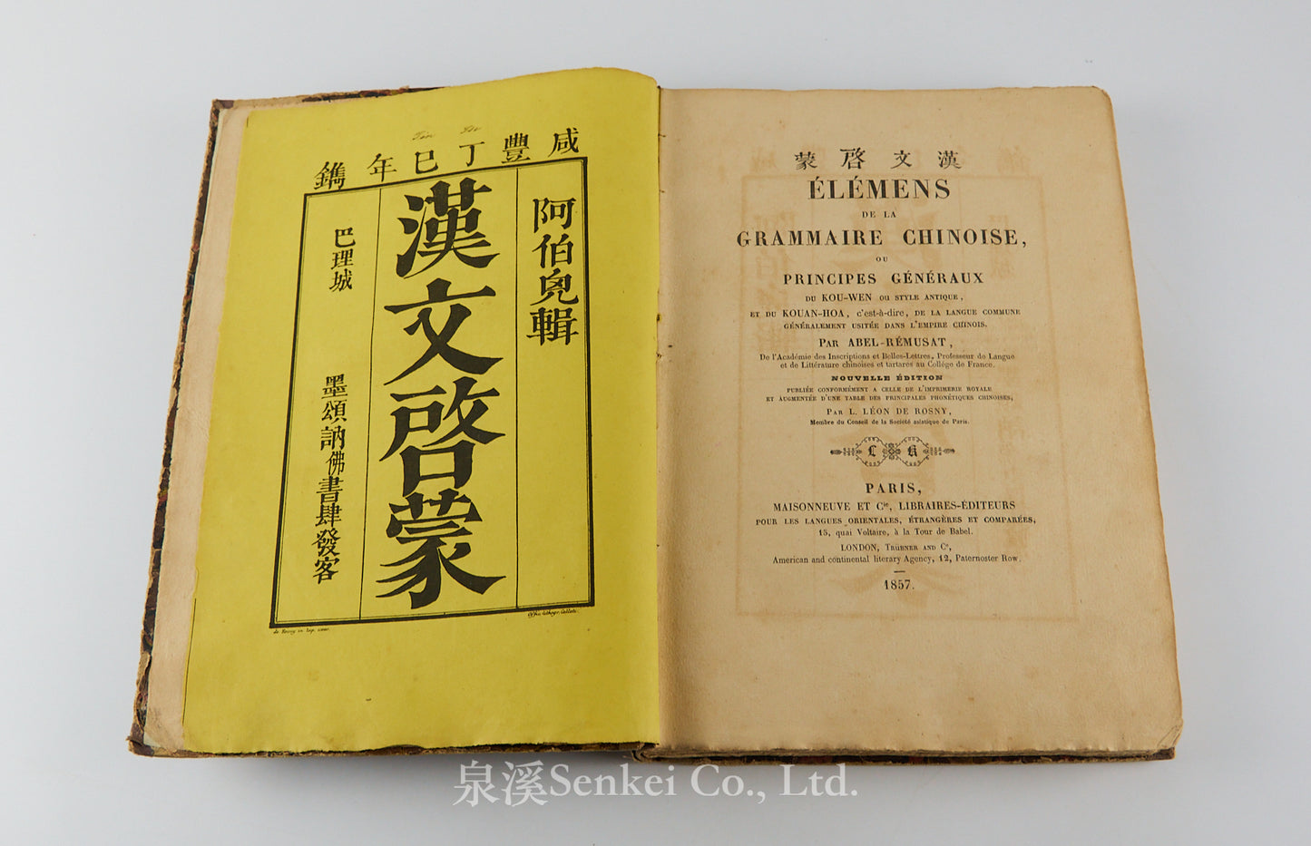 漢文啓蒙 Elemens de la Grammaire Chinoise, 1857