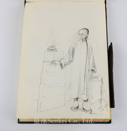Archive of Max Goebel (古貝爾), Belgian Consul-General in Shanghai, with Qing Imperial Double Dragon Order Certificate, Diary, Sketchbook, and Late Qing Consular Papers