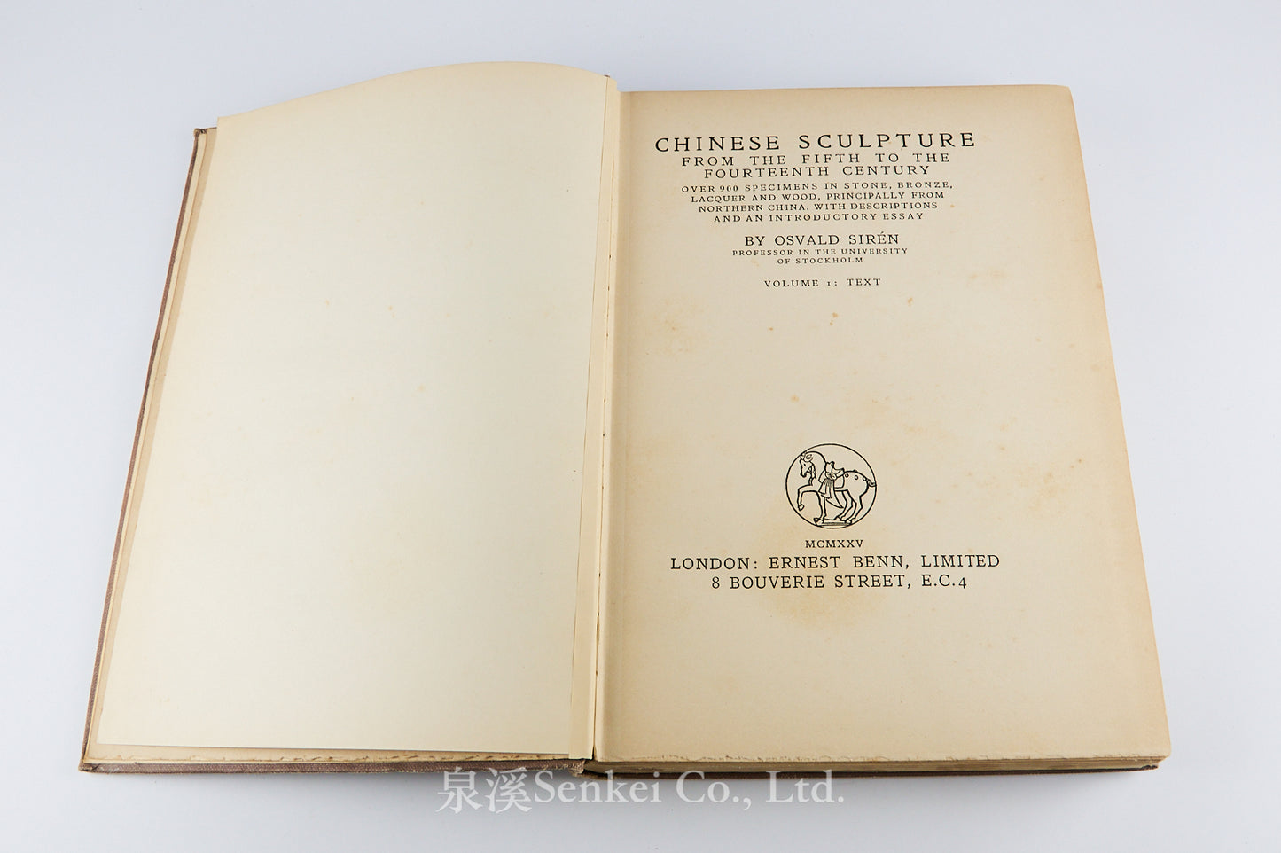 Chinese Sculpture from the Fifth to the Fourteenth Century: Over 900 Speciments in Stone, Bronze, Lacquer and Wood, Principally from Northern China. 4 volumes complete